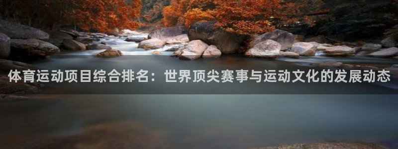 MK体育官方正版app集团简介：体育运动项目综合排名