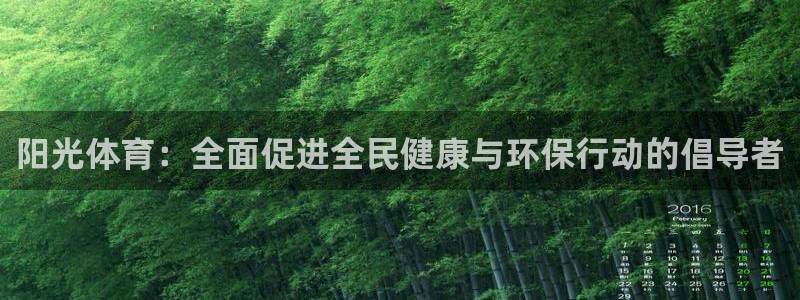 MK体育官方正版app代理：阳光体育：全面促进全民健康与环保
